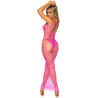 Leg Avenue - Robe Longue Filet Fuchsia Taille Unique